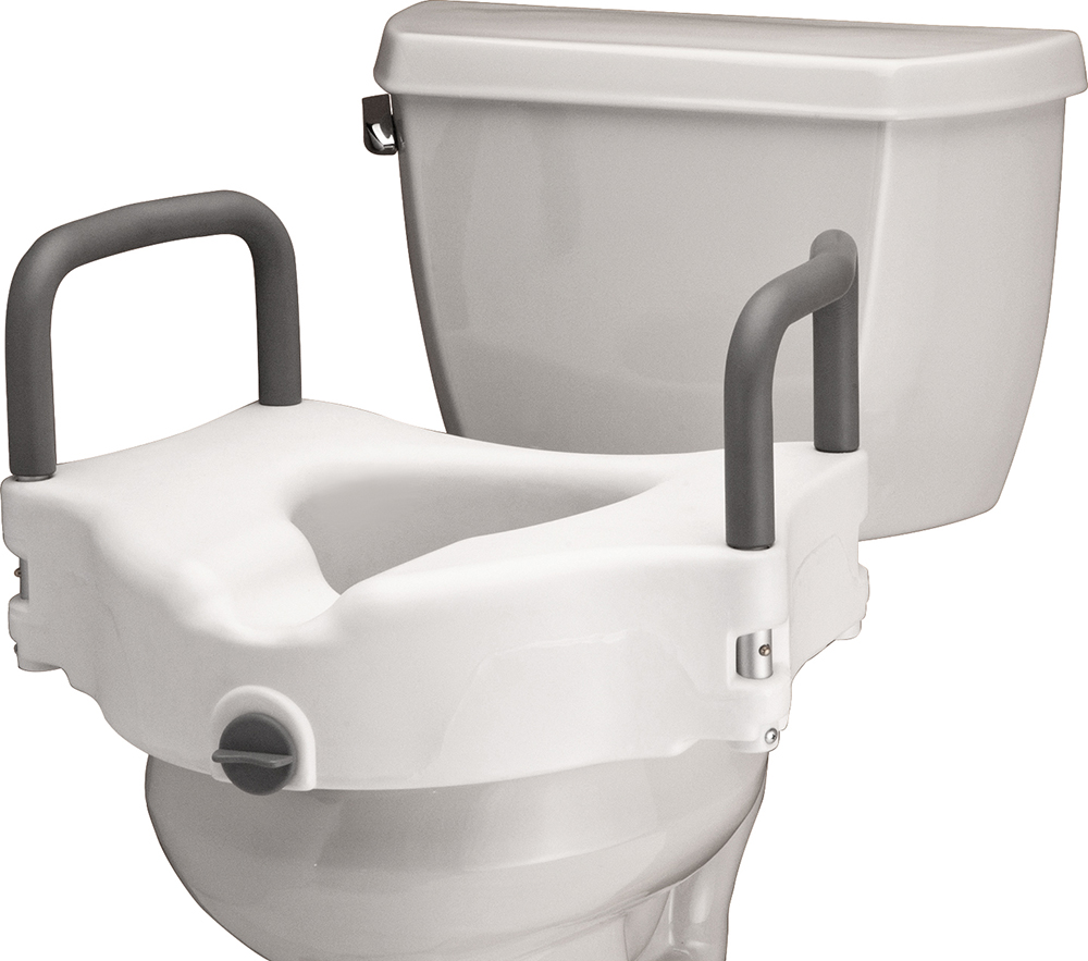 Locking Raised Toilet Seat with Extended Seat